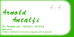 arnold antalfi business card